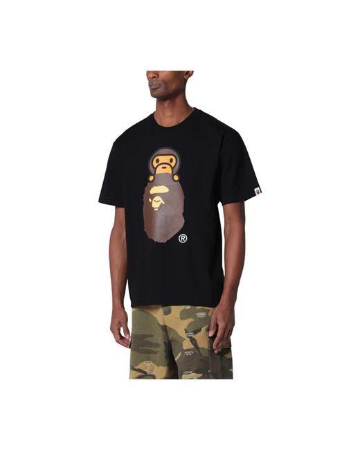 A Bathing Ape Black T-Shirts for men