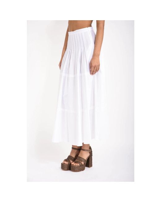 Max Mara White Midi Skirts
