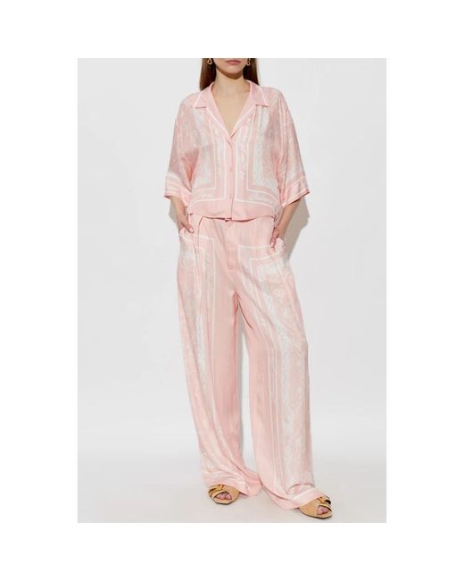 Balmain Geprinte Broek in het Pink