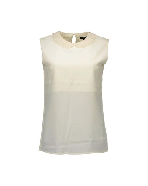 Sleeveless Tops Gant de color Natural