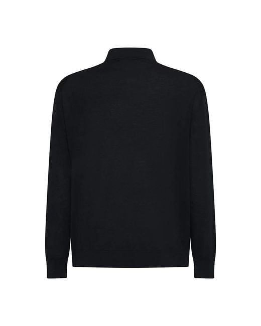 D4.0 Black Round-Neck Knitwear for men