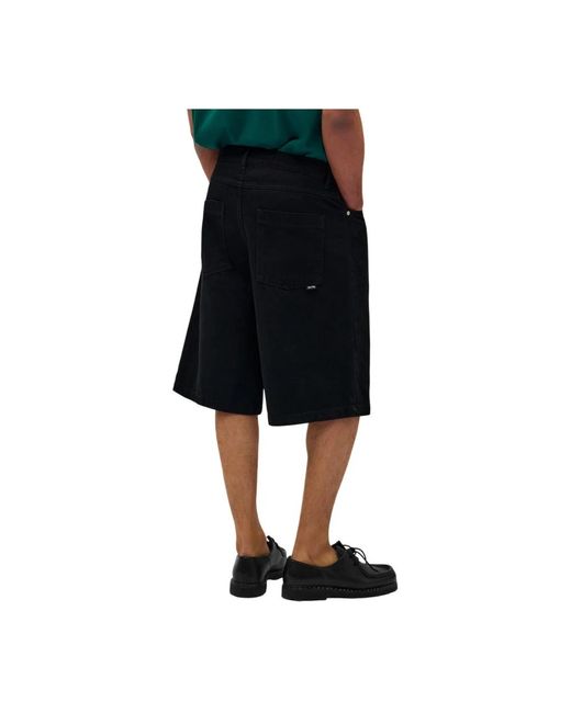 Arte' Bermuda-Shorts Aus Baumwolle Mit Gürteldetail in Black für Herren