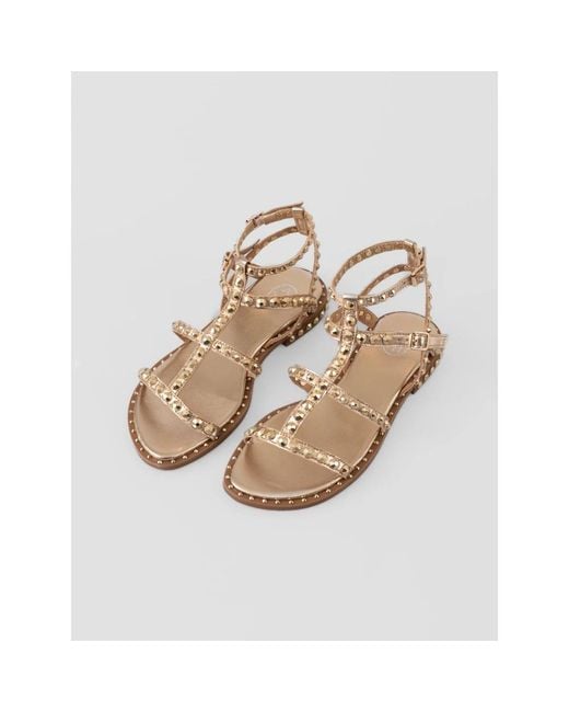 Ash Metallic Flat Sandals