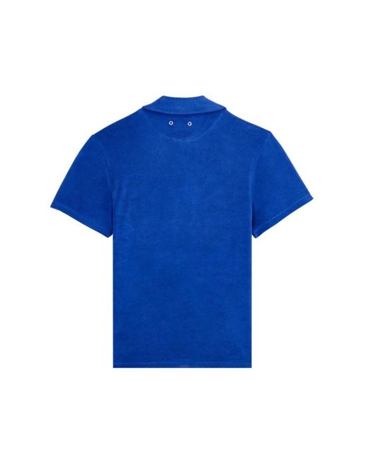 Vilebrequin Solid -Bowling-Hemd Aus Baumwolle in Blue für Herren