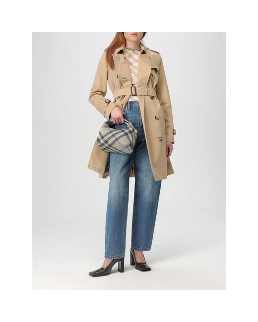 Burberry Natural Clutch Tasche Mit Geometrischem Muster