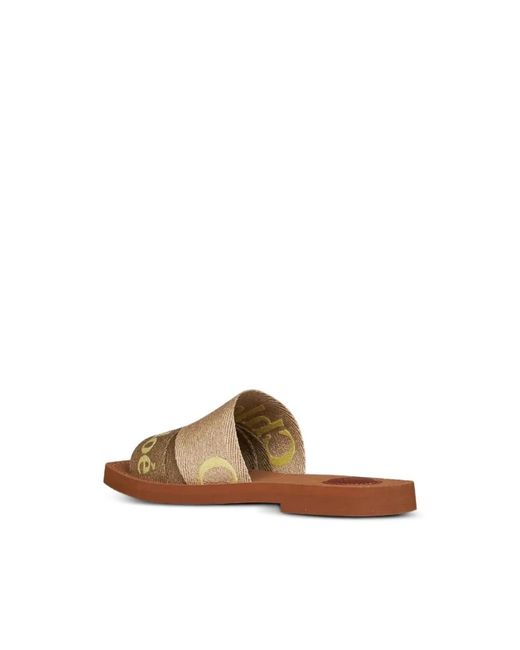 Sliders Chloé en coloris Brown