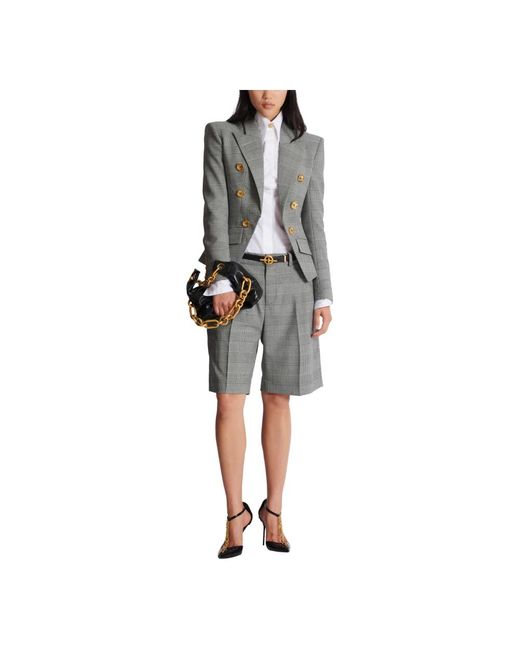 Balmain 6-Button Jasje in het Gray