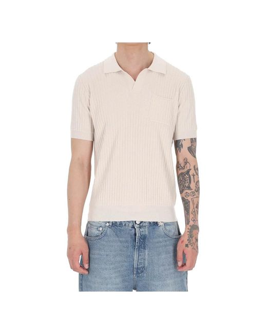 Roberto Collina Blue Polo Shirts for men