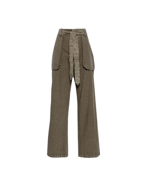 R13 Gray Wide Trousers