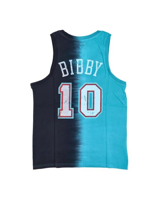Mitchell & Ness Fitness ,Veelkleurig ,Katoen Nba Tie Dye Tank Bibby No. 10 in het Blue voor heren