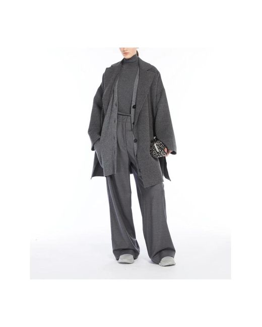 Wide Trousers Max Mara en coloris Gray