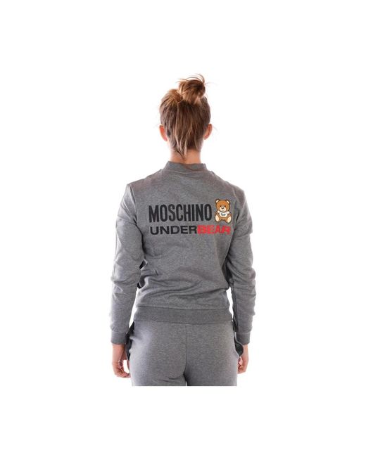 Moschino Gray Zip-Throughs