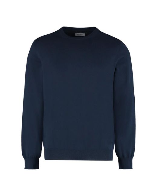 THE (Alphabet) Blue Round-Neck Knitwear for men