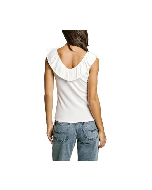 Pepe Jeans Blue Sleeveless Tops
