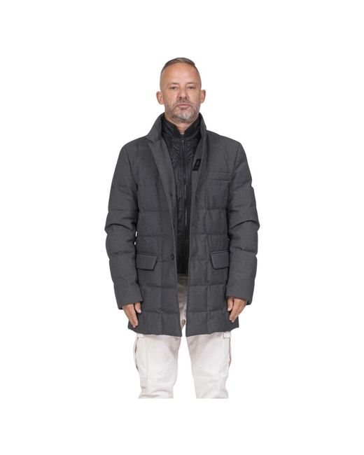 Fay Jassen ,Grijs ,Polyester Double-Front Down Coat in het Gray voor heren