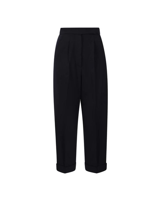 Max Mara Cropped Trousers in het Black