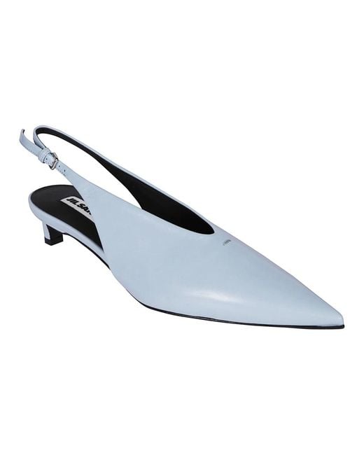 Jil Sander Slingback Pomp in het Blue