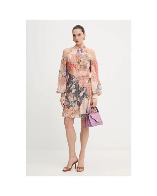 Guess Patroon Mini Jurk in het Pink