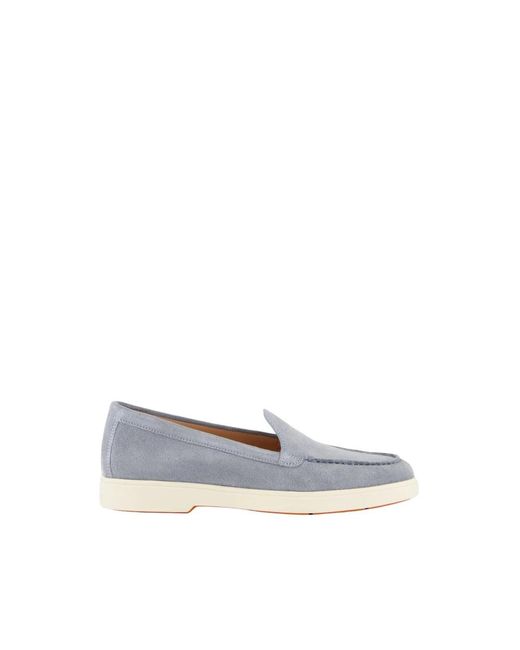 Santoni Blue Mokassin Schuhe Für Damen