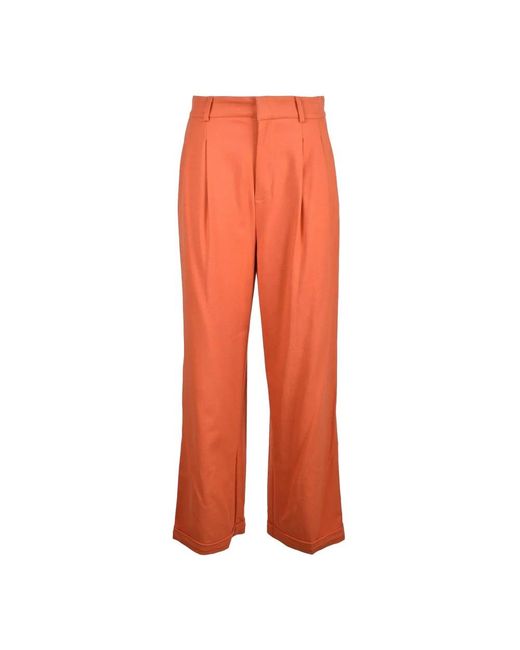 WEILI ZHENG Orange Wide Trousers