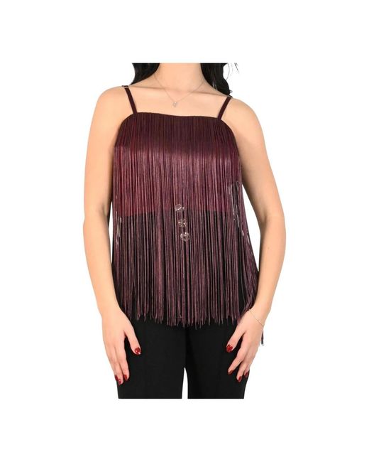 Rinascimento Purple Sleeveless Tops