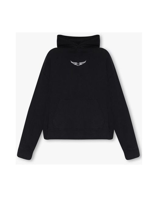 Logo-printed hoodie Zadig & Voltaire de color Black