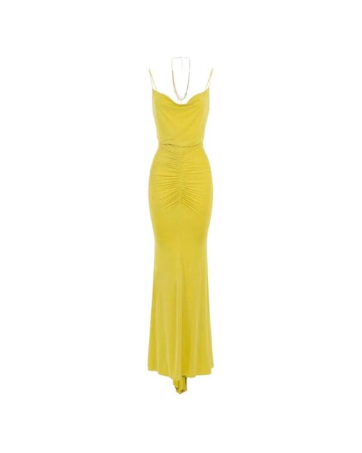 Elisabetta Franchi Yellow Maxi Dresses