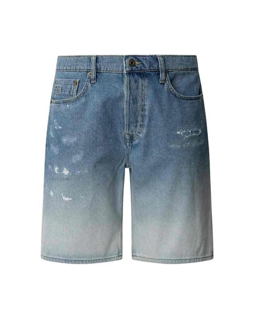 Pepe Jeans Blue Denim Shorts for men