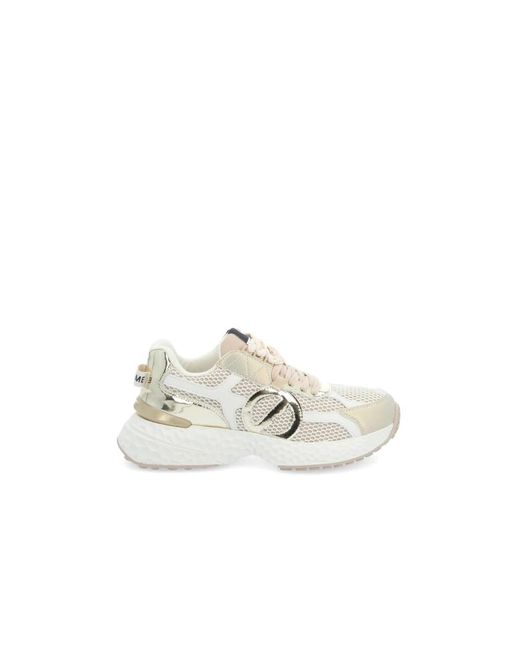 No Name Gouden Sneakers Met 5 Cm Zool in het White