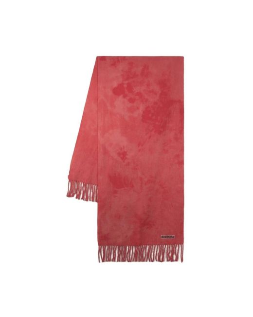 Acne Red Canada Tie Dye Scarf