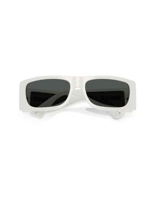 Versace White Logo-Plaque Sunglasses for men