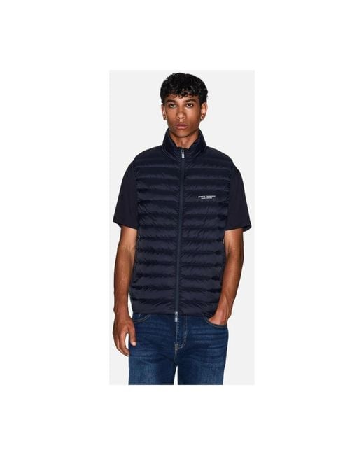 ARMANI EXCHANGE Blue Waistcoats for men