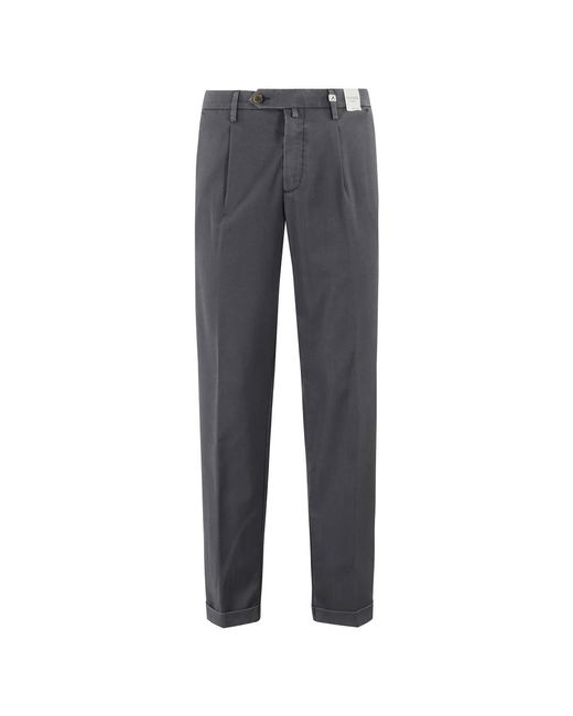Myths Gray Straight Trousers for men