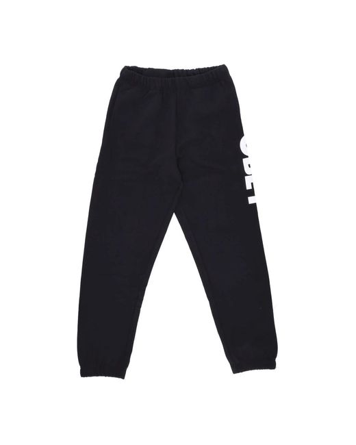 Obey Broeken ,Zwart ,Katoen Zwarte Bold Trainingsbroeken Fleece Trainingsbroek in het Blue voor heren