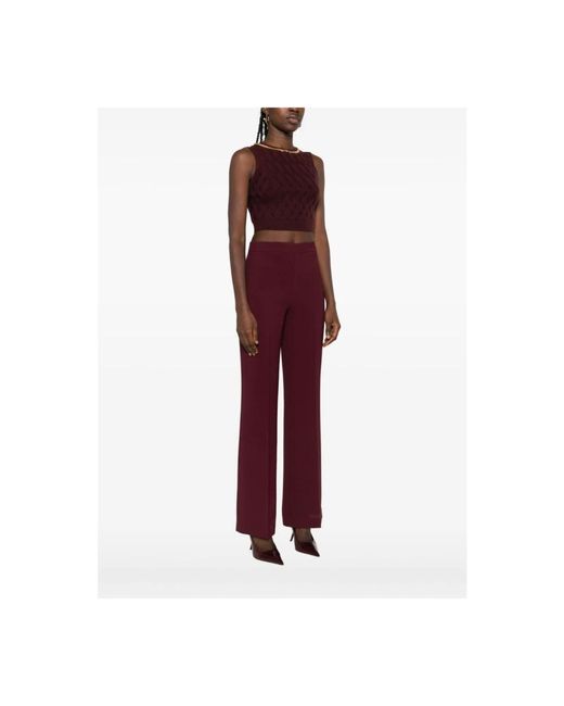 Elisabetta Franchi Red Round-Neck Knitwear