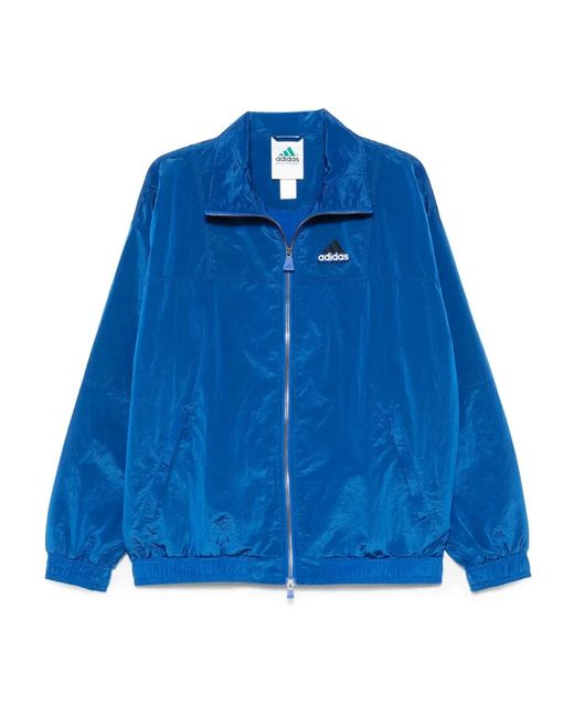 Adidas Fitness ,Blauw ,Blauwe Stijlvolle Jas Voor Mannen in het Blue voor heren