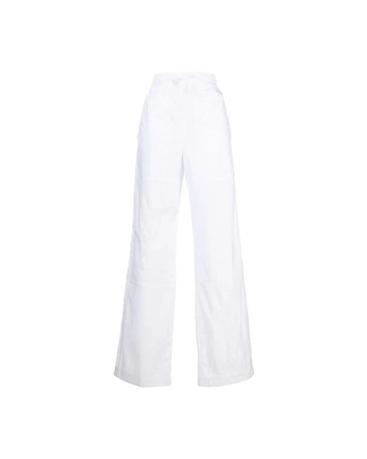 MARINE SERRE White Wide Trousers