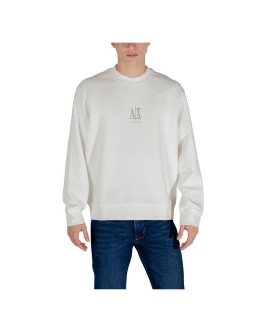 ARMANI EXCHANGE Weiße langarm sweatshirt frühling/sommer in Gray für Herren