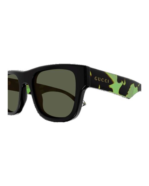 Gucci Green Minimalische quadrache acetat-sonnenbrille