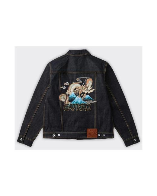 Denim Jackets Evisu de hombre de color Blue