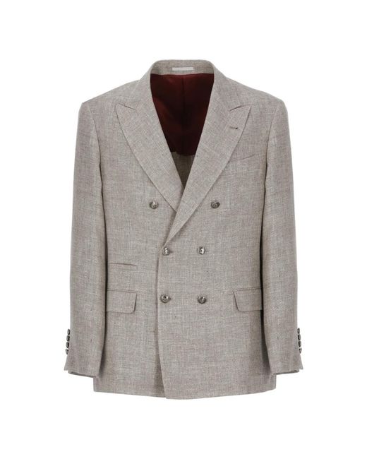 Brunello Cucinelli Blazers in het Gray voor heren