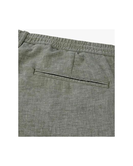 Profuomo Grüne leinen sportcord shorts mit falten in Gray für Herren