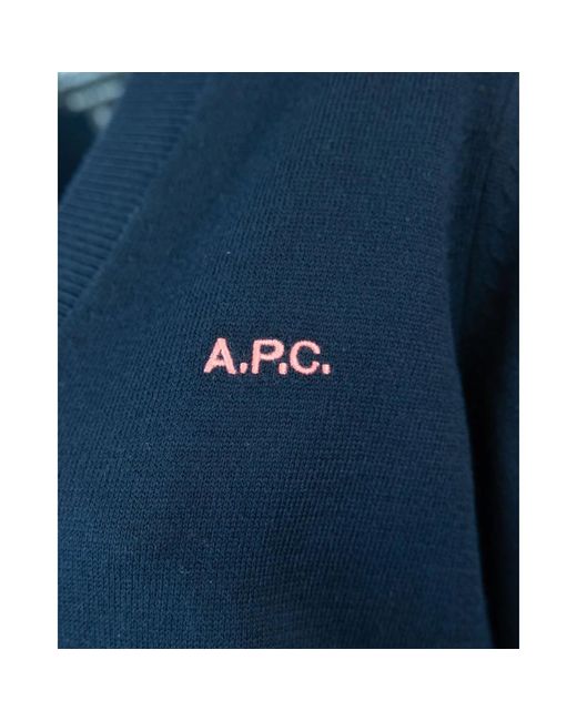 Knitwear > cardigans A.P.C. en coloris Blue