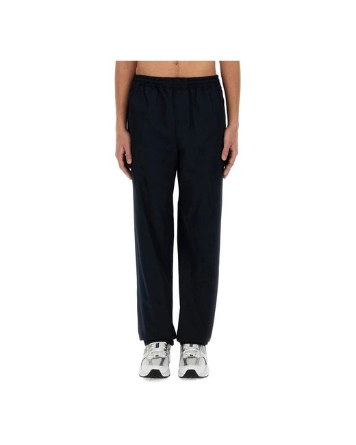 Aspesi Blue Straight Trousers for men