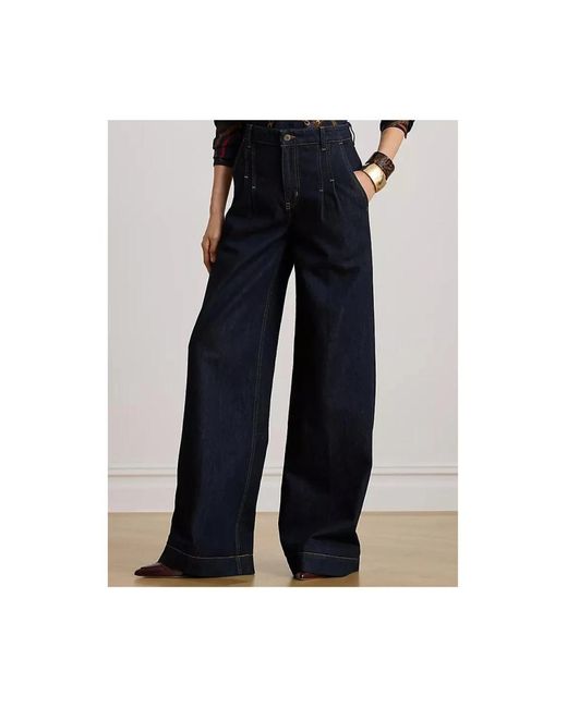 Wide Jeans Ralph Lauren en coloris Blue