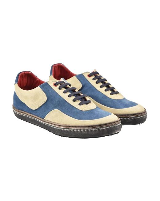 Kiton Sneakers Regular Solid 100% Handmade in het Blue voor heren