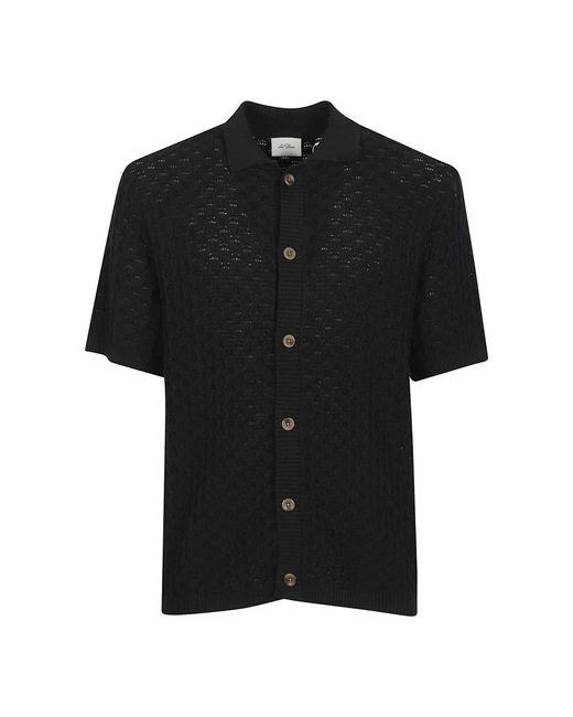 Les Deux Black Short Sleeve Shirts for men