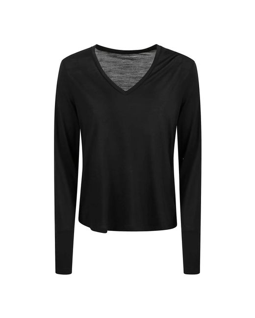 Majestic Filatures Black Long Sleeve Tops