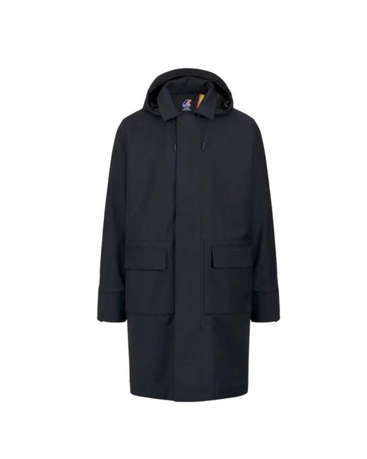 K-Way Tech Wool Blend Jacket in het Blue voor heren