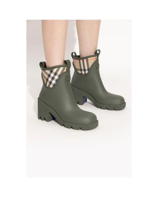Burberry Green Rain Boots